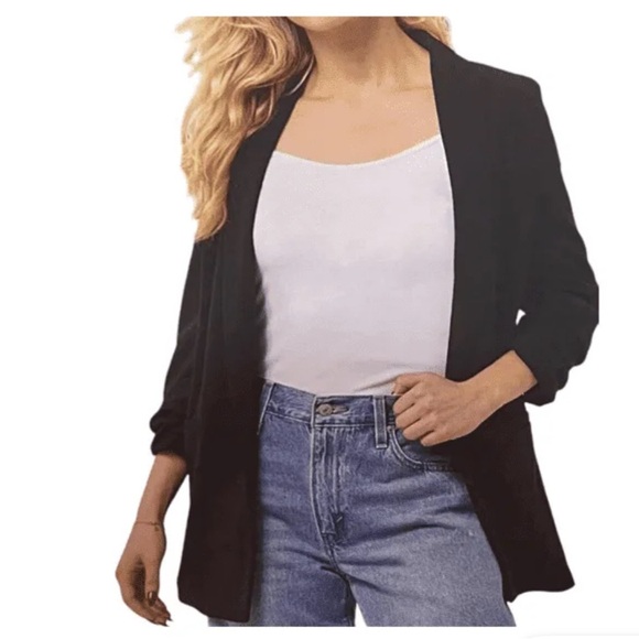 Dakota Blue Jackets & Blazers - Dakota Blue XXL Womens Crepe Blazer Black